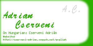 adrian cserveni business card