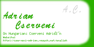 adrian cserveni business card
